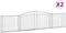vidaXL - Schanskorven - 2 - st - gewelfd - 400x30x80/100 - cmg - ijzer