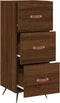 vidaXL - Dressoir - 34,5x34x90 - cm - bewerkt - hout - bruin - eikenkleur