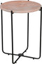Mica Decorations Armando - Bijzettafel - H45 x Ø36 cm - Marmerlook Roze