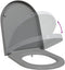 vidaXL - Snelle - Ontgrendel - Toiletbril - met - Soft - Close - Duroplast - Grijs