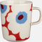 Marimekko - Unikko - Mok - 25cl - Set van 2 - Rood Wit