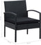 vidaXL - Tuinstoel - met - kussen - poly - rattan - zwart