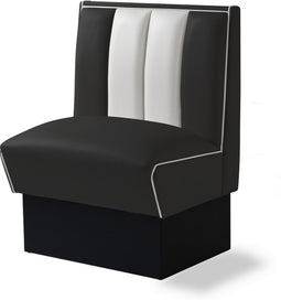 Bel Air Dinerbank Single Booth HW-70 Zwart