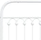 vidaXL - Hoofdbord - 140 - cm - metaal - wit