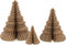 J-Line decoratie Kerstboom Vouwbaar - papier - beige - large - kerstversiering