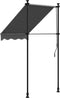 vidaXL - Luifel - uittrekbaar - 100x150 - cm - stof - en - staal - antracietkleurig
