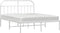 vidaXL - Bedframe - met - hoofdbord - metaal - wit - 150x200 - cm