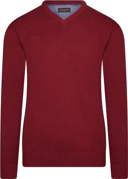 Cappuccino Italia Pullover - Heren Trui - Reguliere pasvorm - Rood - Maat XL