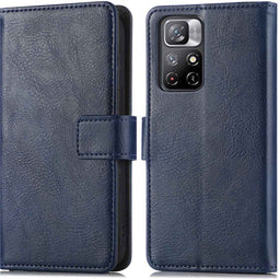 imoshion Hoesje Geschikt voor Xiaomi Redmi Note 11 (4G) / Redmi Note 11S (4G) Hoesje Met Pasjeshouder - imoshion Luxe Bookcase - Donkerblauw