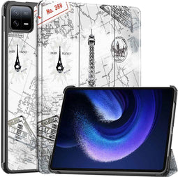 imoshion Tablet Hoes Geschikt voor Xiaomi Pad 6 Pro / Pad 6 - imoshion Design Trifold Bookcase - Meerkleurig /Parijs