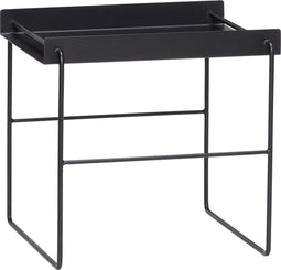 HÜBSCH INTERIOR - Bijzettafel van zwart metaal - 41 x 41 x h45cm