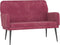 vidaXL - Bankje - 108x79x79 - cm - fluweel - wijnrood