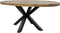 HSM Collection ovale eettafel Portland - 220x110 cm - mangohout/ijzer