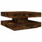 vidaXL - Salontafel - 360 - graden - draaibaar - 70x70x34,5 - cm - gerookt - eiken