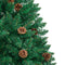 vidaXL - Kerstboom - met - echt - hout - en - dennenappels - smal - 210 - cm - PVC - groen