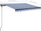 vidaXL - Luifel - vrijstaand - automatisch - 300x250 - cm - blauw - en - wit