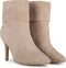 PS Poelman HAILEY - Enkellaarsjes - Suède - 9 cm naaldhak - Taupe