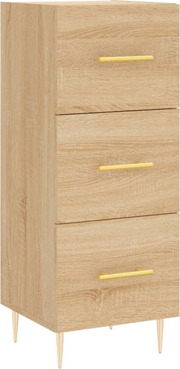 vidaXL - Dressoir - 34,5x34x90 - cm - bewerkt - hout - sonoma - eiken