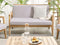 Loungeset met tafel 4-zitter PALLANO Acaciahout Taupe
