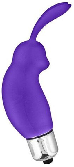 Glamy - Minivibrator met Konijn - Paars - 11cm
