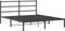 vidaXL - Bedframe - met - hoofdbord - metaal - zwart - 150x200 - cm