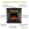 Juskys Elektrische Hoekhaard met Verwarming en Vlameffect - Zwart - 96x57x93 cm