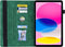 Lunso - Geschikt voor iPad 10 (2022) - Luxe Bookcase hoes - Groen