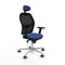 Piqueras y Crespo Jorquera 2D086G1 - Bureaustoel met hoofdsteun - Verstelbare hoogte ademend marineblauw