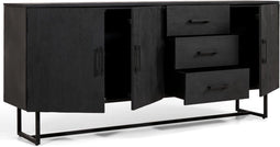 Multifurn - Dressoir 'Pristina' (180cm, Zwart)