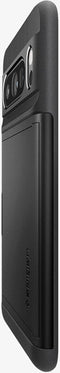 Spigen Slim Armor CS - Soft case - Versterkte valbescherming met pasjesvak - Zwart