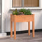 vidaXL - Plantenbak - met - voering - 71x37x76 - cm - massief - vurenhout - bruin