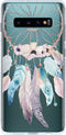 Hoesje Geschikt voor Samsung Galaxy S10 Plus Hoesje Siliconen - Design Backcover siliconen - Meerkleurig / Dream Catcher Feathers