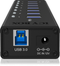 Icy Box IB-AC618 - 7-poorts USB 3.2 Hub met USB oplaadpoort - Zwart