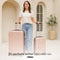 Slazenger Kofferset 2 Delig - Ruimbagage Koffer (71L) en Handbagage Trolley (26L) - Hardcase met Cijferslot - Roze (2 delig)
