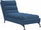 vidaXL - Chaise - longue - met - kussens - stof - blauw