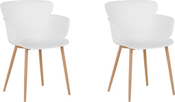 Set van 2 eetkamerstoelen SUMKLEY Wit