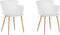 Set van 2 eetkamerstoelen SUMKLEY Wit
