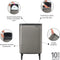 Brabantia Bo Hi Prullenbak - 12 liter - Platinum