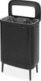 Brabantia Bo Hi Wasmand - met Deksel - 2 x 45 l - 2 Vakken - Matt Black