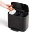 Brabantia Bo Prullenbak - 11 + 23 liter - Afvalscheiding - Matt Black