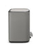 Brabantia Bo Prullenbak - 11 + 23 liter - Afvalscheiding - Mineral Concrete Grey