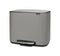 Brabantia Bo Prullenbak - 11 + 23 liter - Afvalscheiding - Mineral Concrete Grey