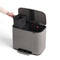 Brabantia Bo Prullenbak - 11 + 23 liter - Afvalscheiding - Mineral Concrete Grey