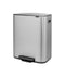 Brabantia Bo Prullenbak - 2 x 30 liter - Afvalscheiding - Matt Steel Fingerprint Proof