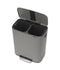Brabantia Bo Prullenbak - 2 x 30 liter - Afvalscheiding - Mineral Concrete Grey