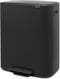 Brabantia Bo Prullenbak - 2 x 30 liter - met 80 Vuilniszakken - Afvalscheiding - Matt Black