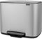 Brabantia Bo Prullenbak - 3 x 11 liter - Afvalscheiding - Matt Steel Fingerprint Proof