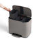 Brabantia Bo Prullenbak - 3 x 11 liter - Afvalscheiding - Mineral Concrete Grey