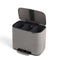Brabantia Bo Prullenbak - 3 x 11 liter - Afvalscheiding - Mineral Concrete Grey