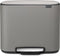 Brabantia Bo Prullenbak - 3 x 11 liter - Afvalscheiding - Mineral Concrete Grey